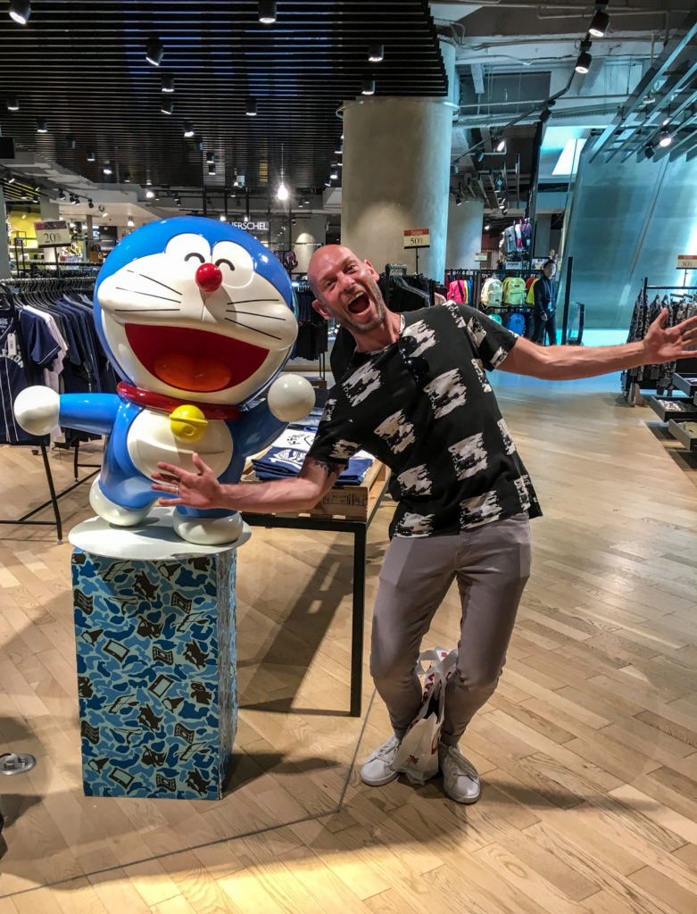 Sam and Doraemon at the Grand Indonesia Mall in Jakarta