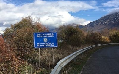 How to cross the land border between Albania and North Macedonia by foot