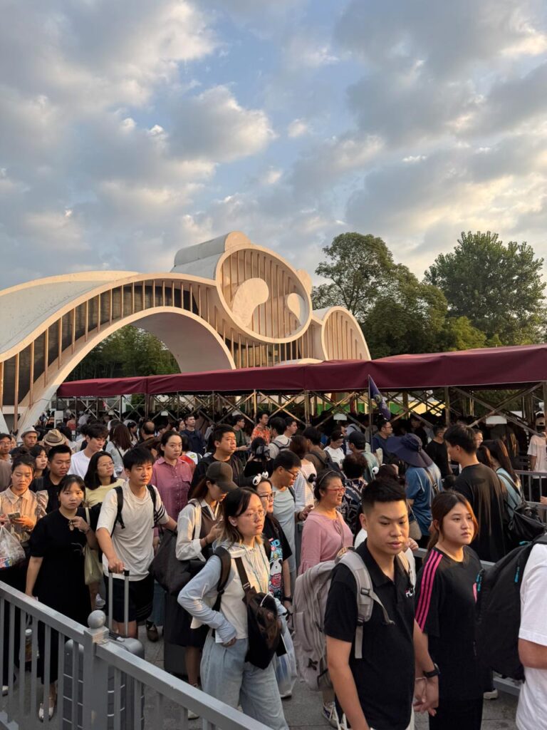 The crowds outside the Chengdu Research Base of Giant Panda Breeding surprised us. Arriving before opening time is one of the best ways to beat the queues