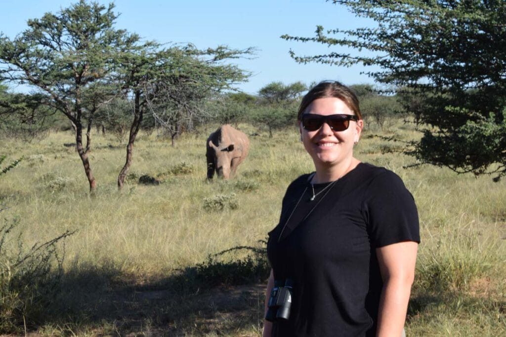 walking with rhinos in Waterberg