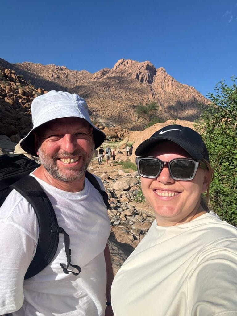 Setting off on our White Lady walk