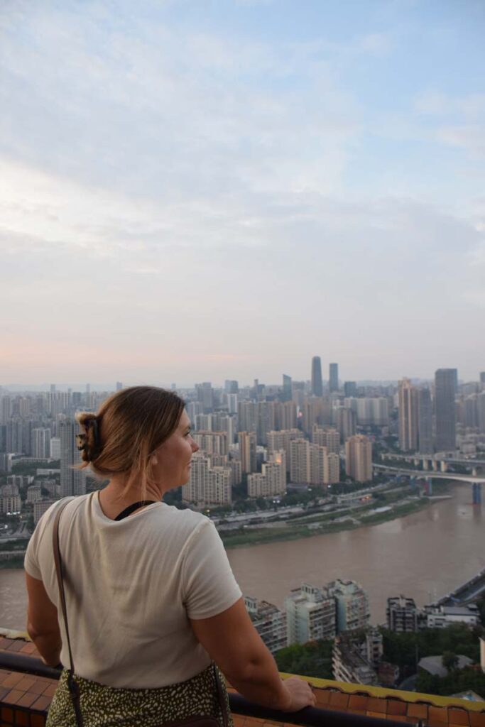 Sunset from Liangjiang Pavilion