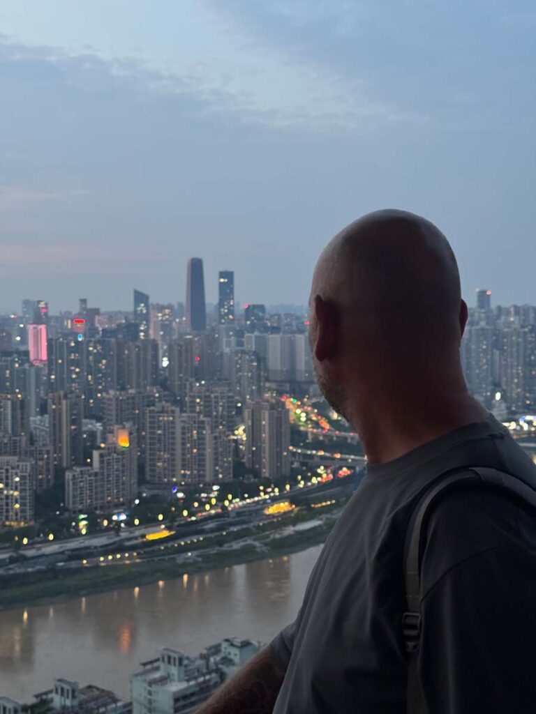 Sunset from Liangjiang Pavilion