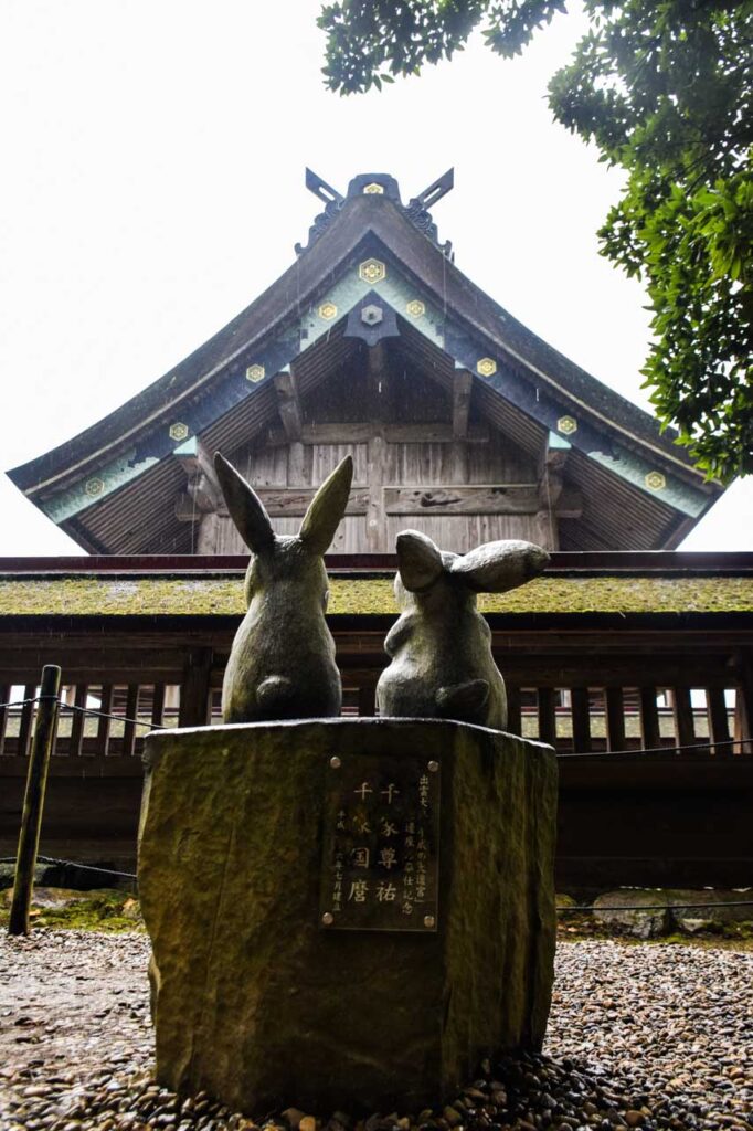 Rabbits everywhere at Izumo Taisha