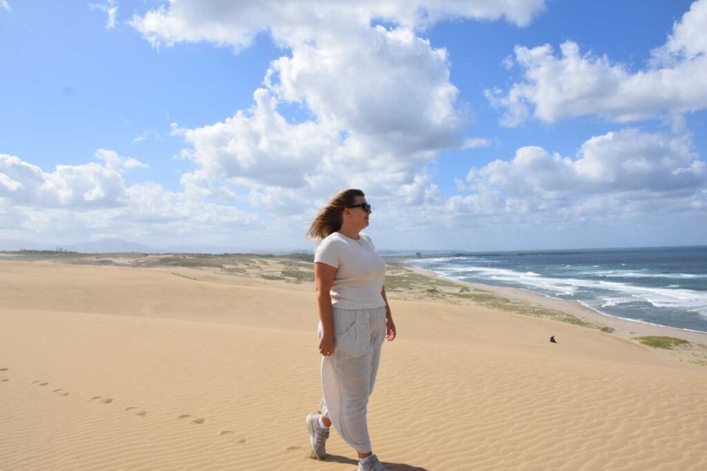 Livia on the Tottori Sand Dunes