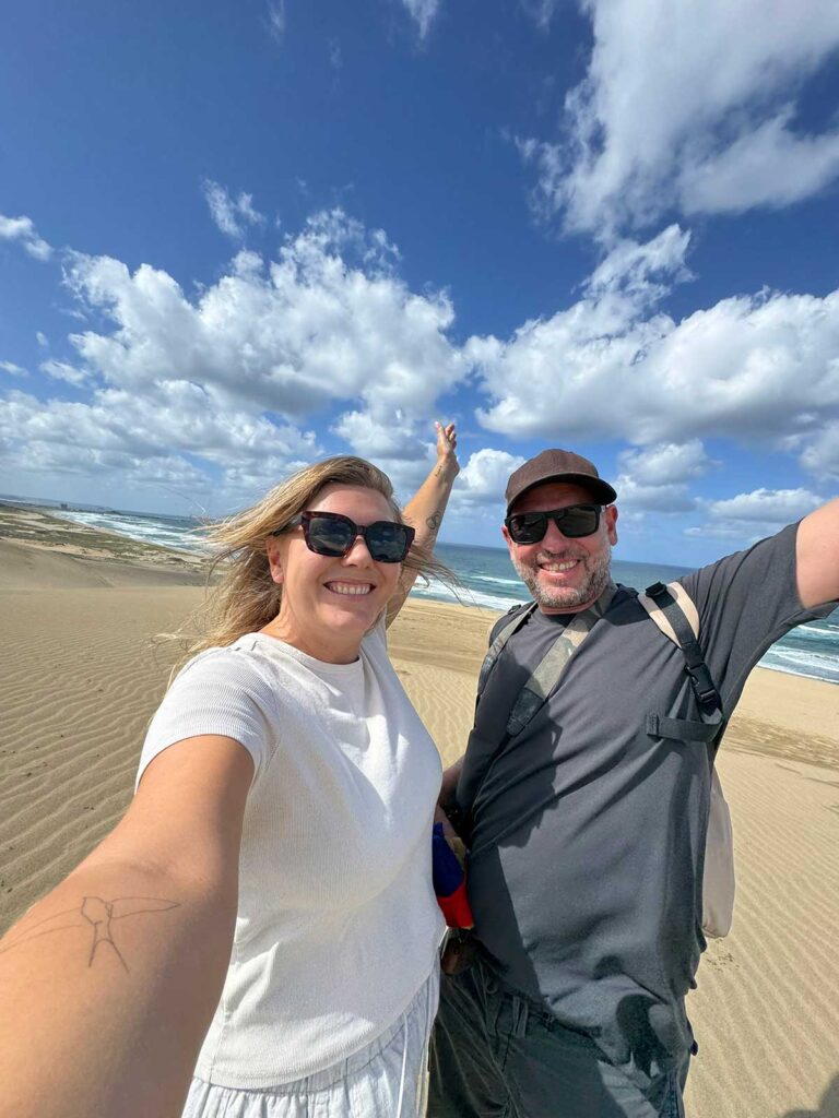 Livia & Sam on the Tottori Sand Dunes