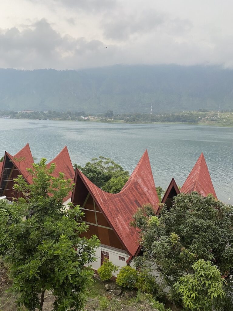 Traditional Batak houses on Samosir Island