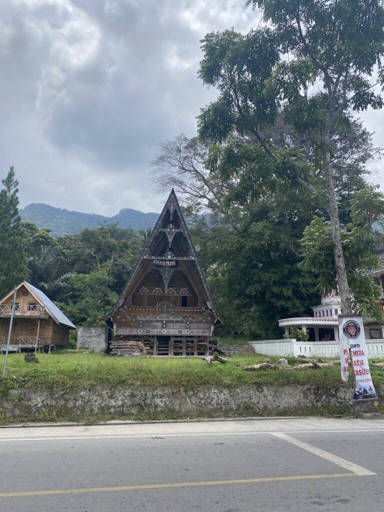 Traditional Batak houses on Samosir Island