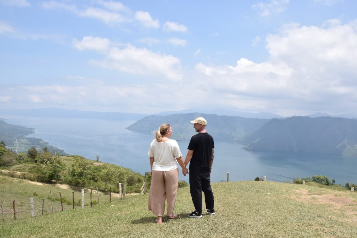 Looking out over Lake Toba from Samosir Island in North Sumatra