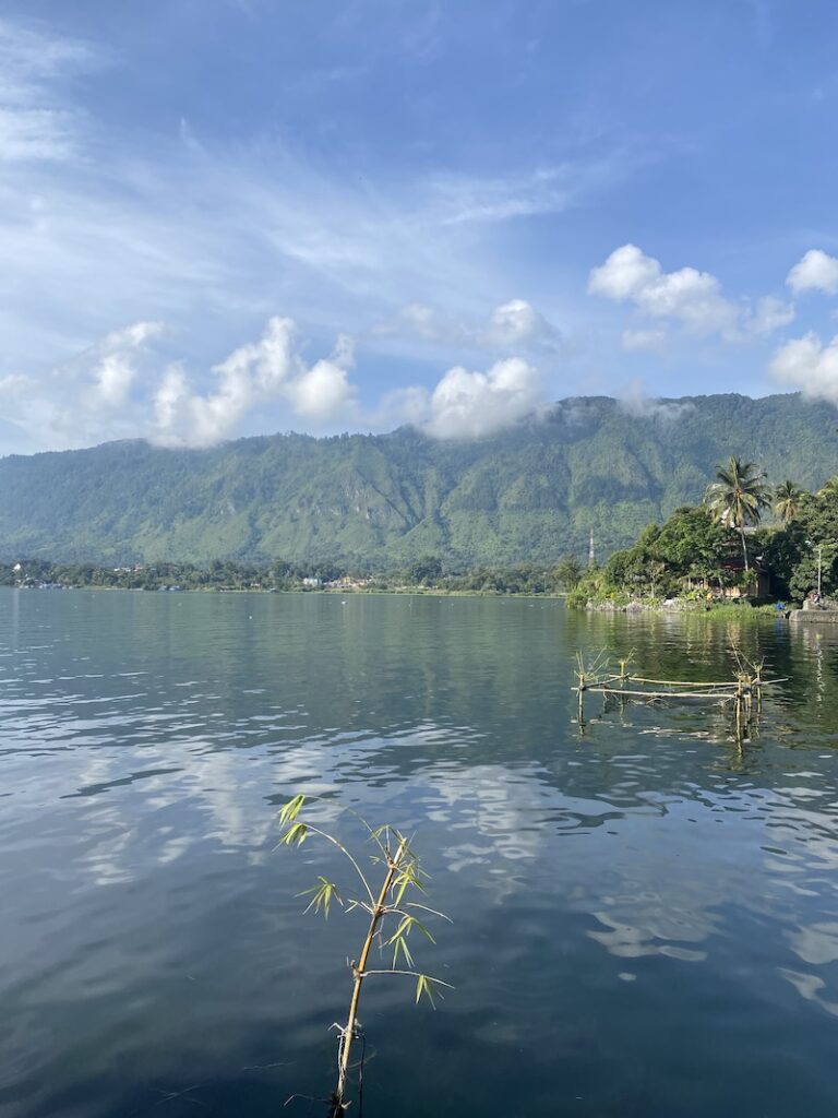 Mountain scenery surrounding Lake Toba in North Sumatra