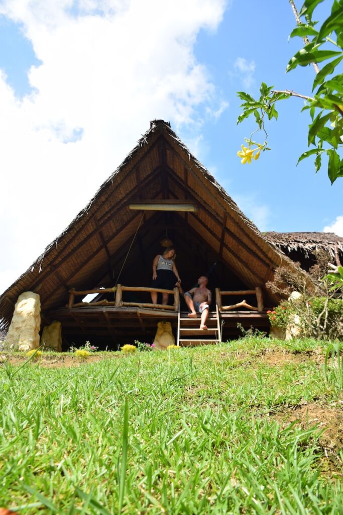 Thatched cottage at On The Rocks in Bukit Lawang