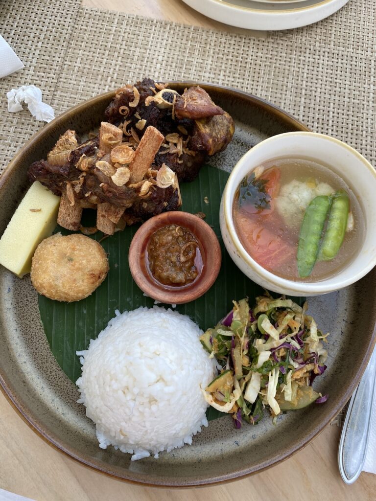 Traditional Javanese food at Pracimasana Mangkunegaran