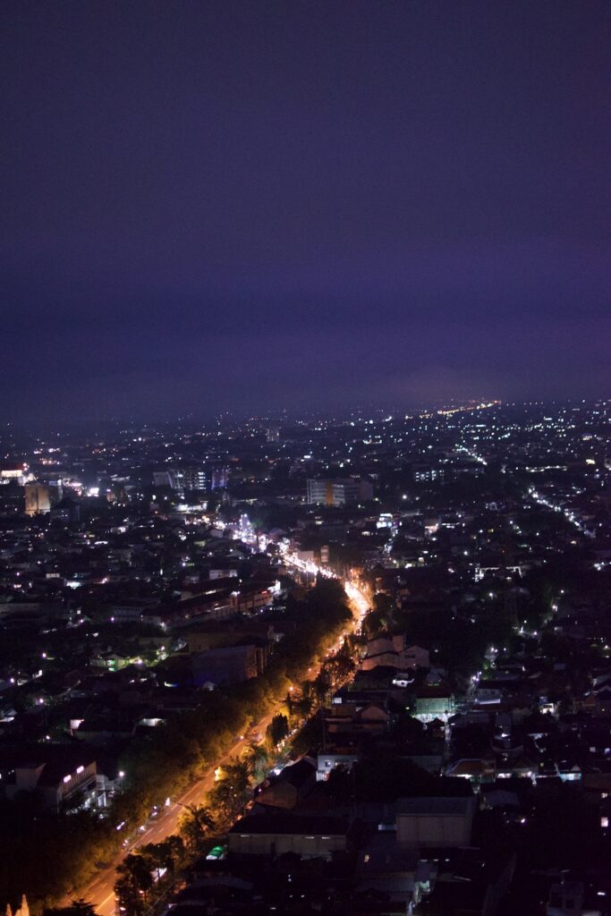 View across Solo from the rooftop at Alila Solo