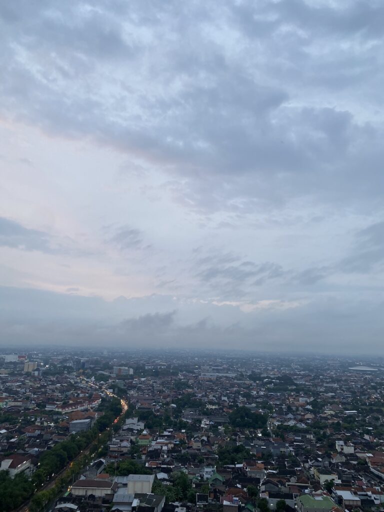 View across Solo from the rooftop at Alila Solo