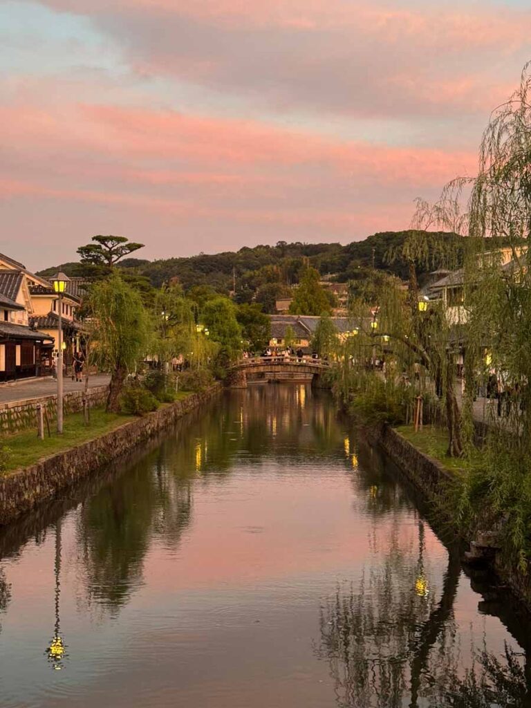 Kurashiki River at sunset