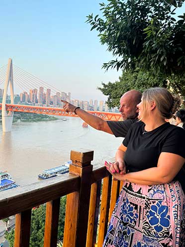 Livia & Sam on a recent visit to Chongqing, China