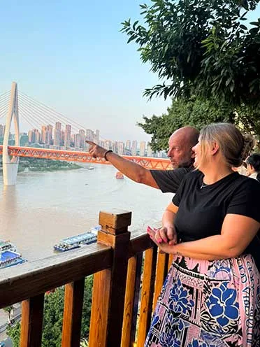 Livia & Sam on a recent visit to Chongqing, China
