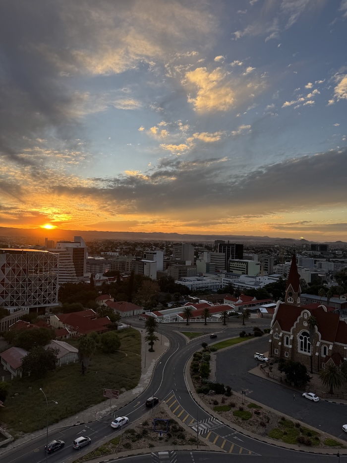 View over Windhoek from the Independence Memorial Museum restaurant