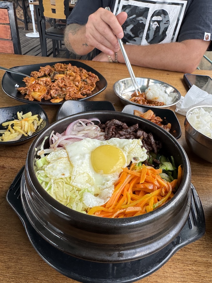 Korean food at Kimchi in Kimihurura
