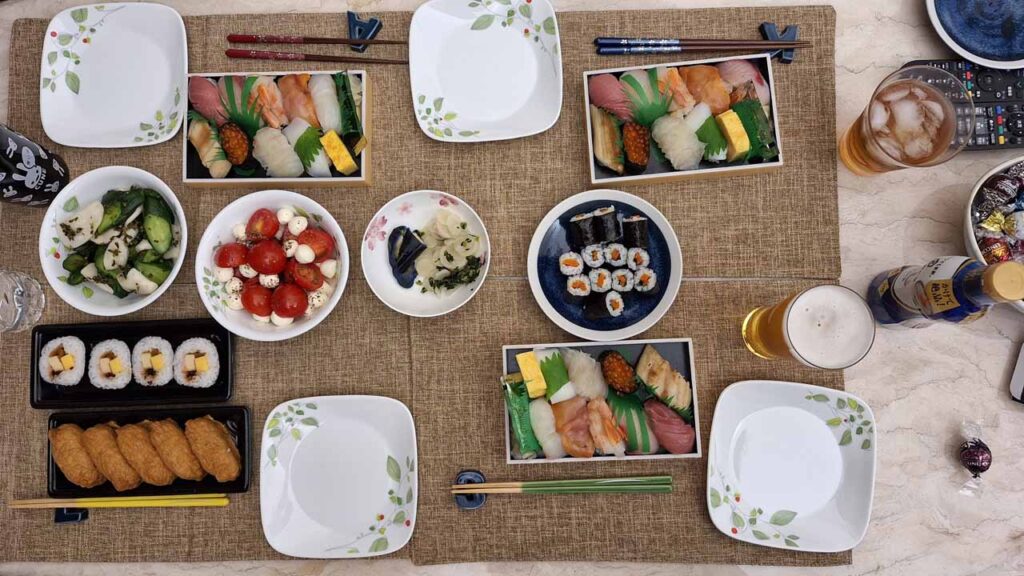 Dinner at home in Sendai