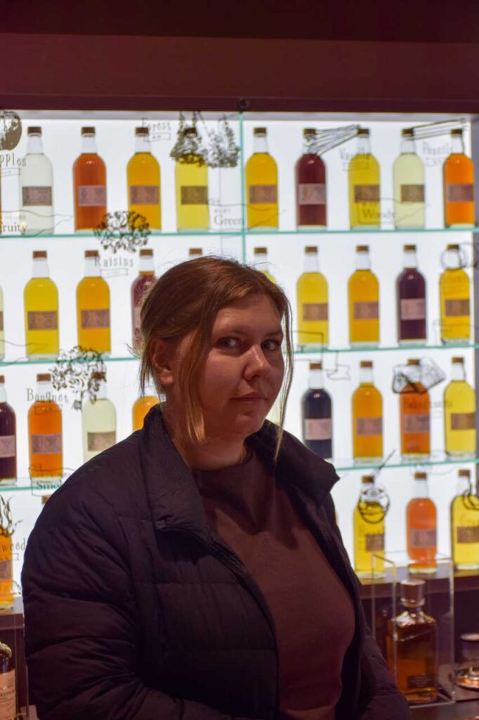 Unimpressed Livia at Nikka Whisky Sendai Distillery
