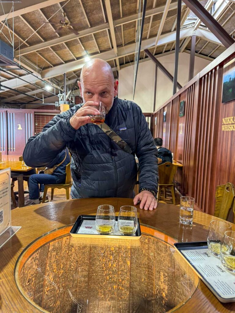 Tasting at Nikka Whisky Sendai Distillery