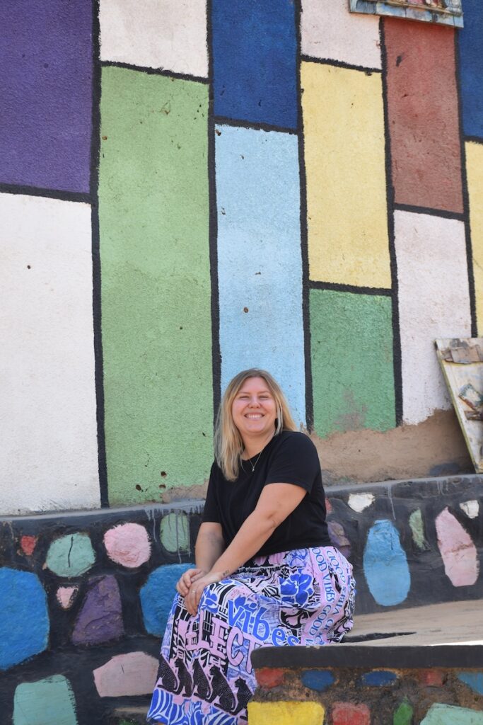 colorful wall at NP art center