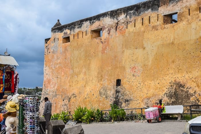 Exterior walls of Fort Jesus in Mombasa, Kenya