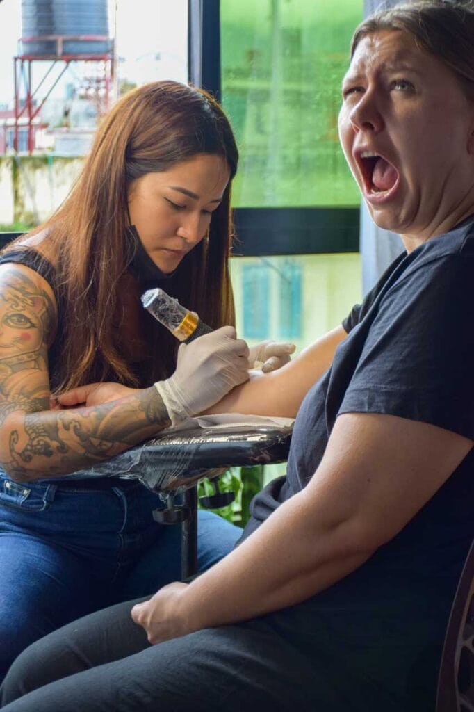 Getting ink in Kathmandu by Suminu Tattoo