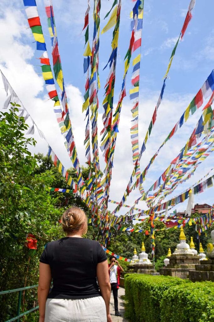 Prayer flags at Swayambhunath, the Monkey Temple