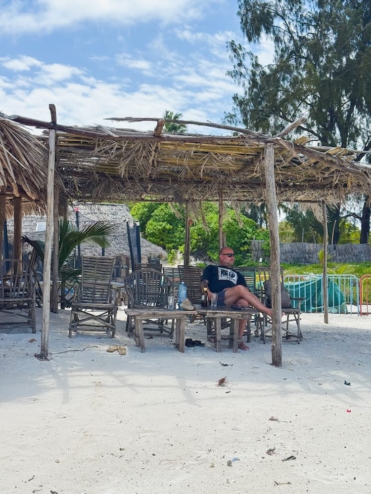 Relaxed seating at Bofa Beach, Kilifi Kenya