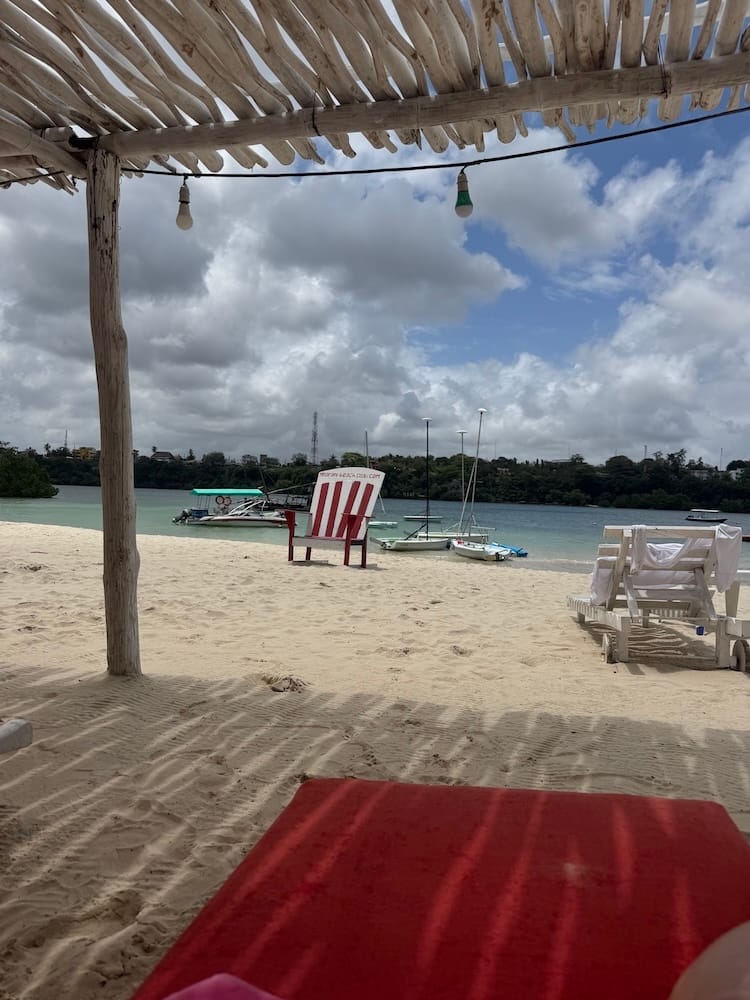 Mnari Beach in Kilifi, Kenya, with beautiful views of the Indian Ocean.