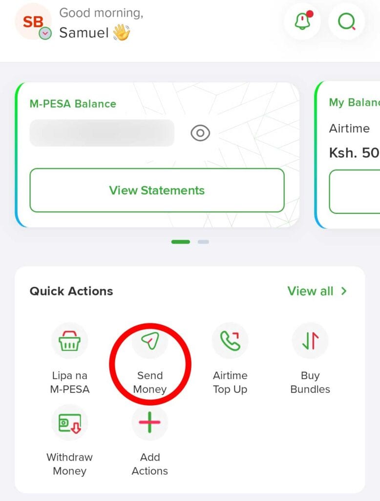 Send Money M-PESA