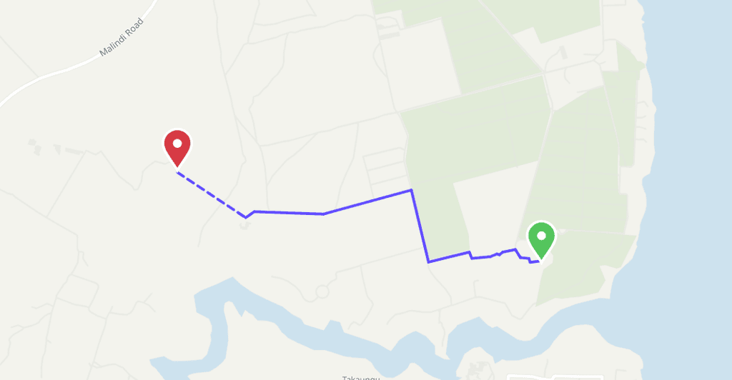 Walking route from The Food Movement, Plantation Road to The Twisted Fig