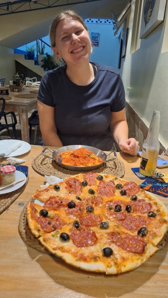 Italian food at Jolly Pizzeria in Diani