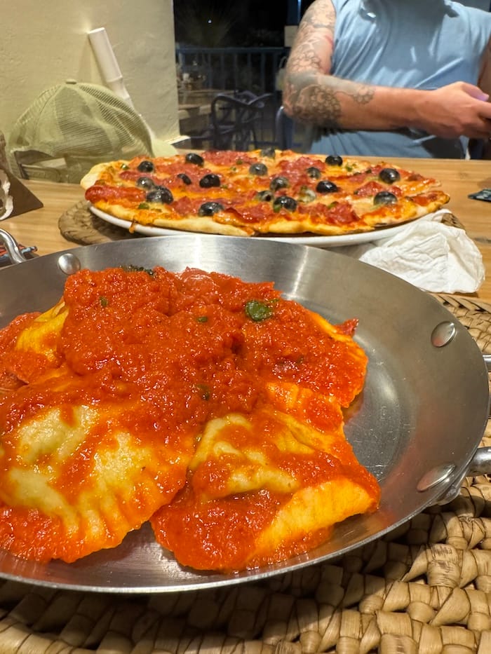 Italian food at Jolly Pizzeria in Diani