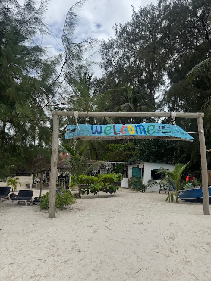Beach seating at Pallet Cafe The Beach in Diani