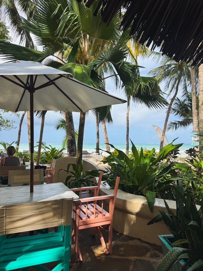 Salty Squid restaurant on Diani Beach